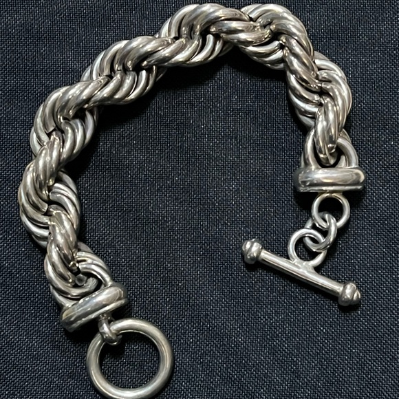 Sterling silver rope bracelet - Picture 4 of 8